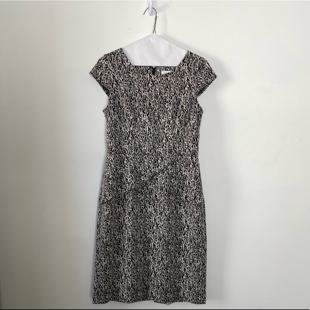 calvin klein black + ivory knit dress